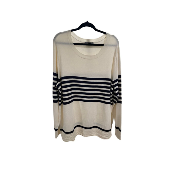 Lane Bryant White/Blue Pullover Sweater - Size 18/20 (EUC) - Picture 1 of 4